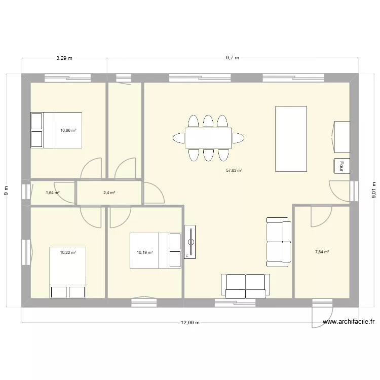 Maison 2. Plan de 7 et 101 m² Maison 2. Plan de 7 et 101 m²