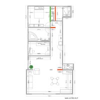 plan douche 140x170, baignoire dans la chambre
