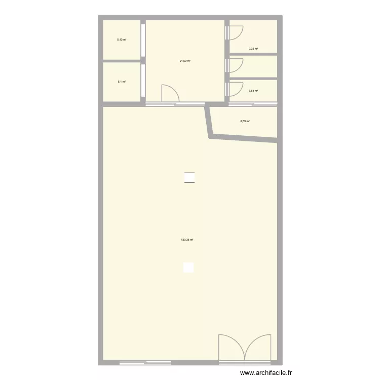 cafe mistral. Plan de 7  et 191 m²