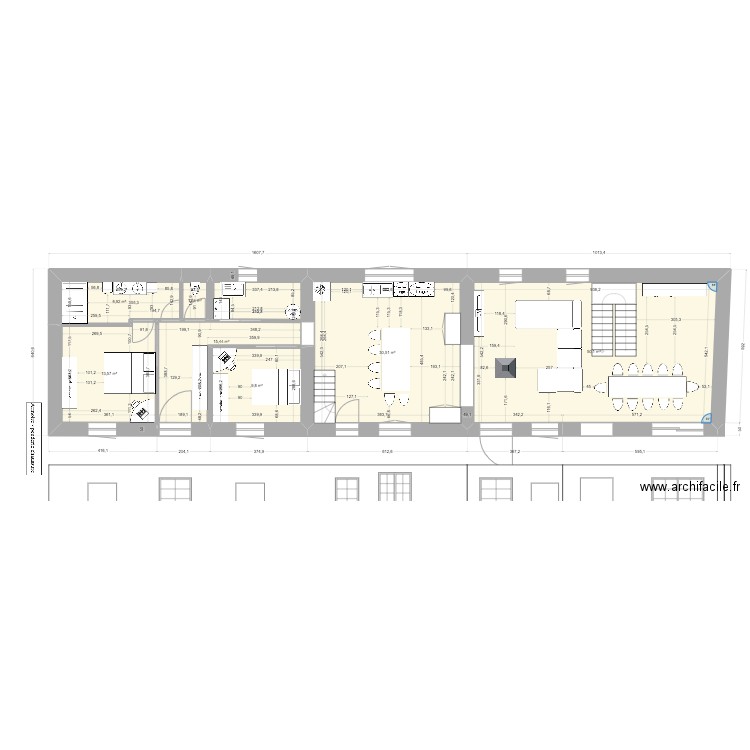 CANNERIE 2. Plan de 7 pièces et 128 m2