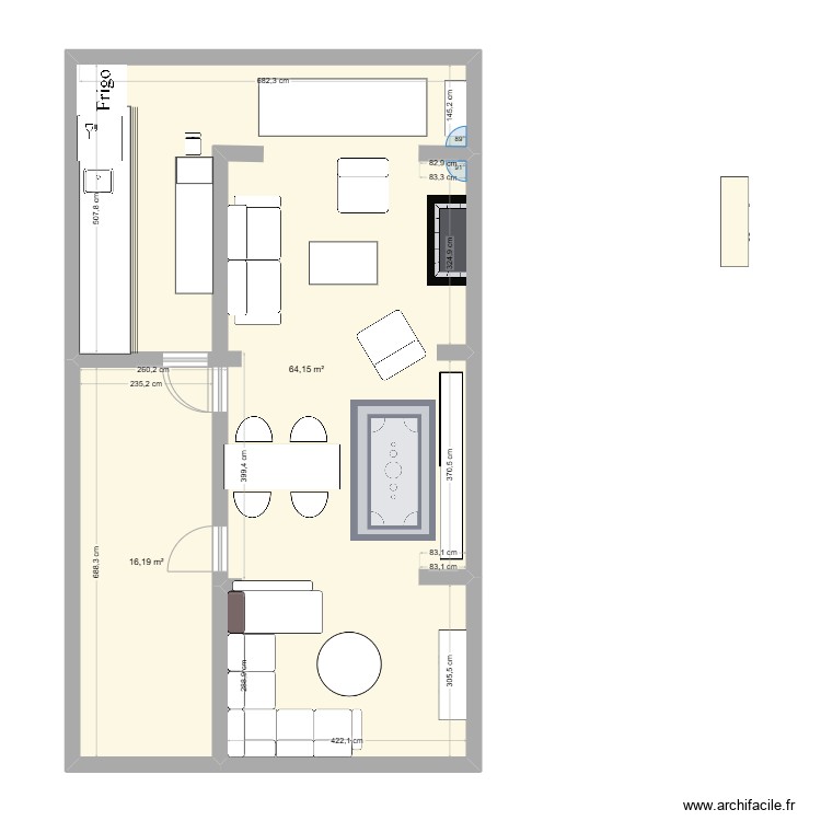 plan avec véranda. Plan de 0 pièce et 0 m2