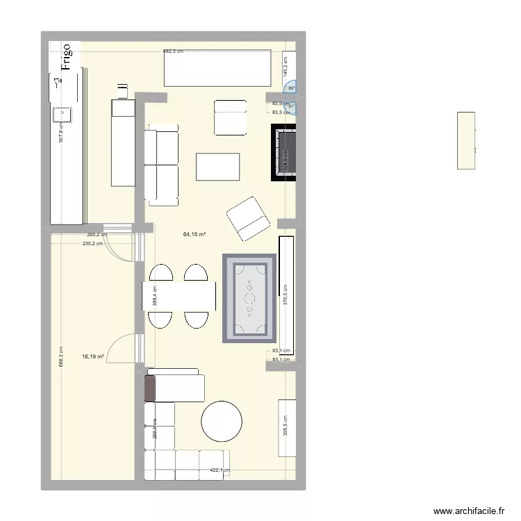 plan avec v&eacute;randa. Plan de 