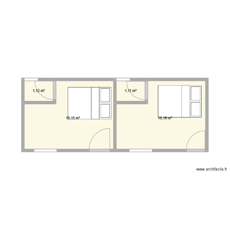 AR24. Plan de 4 pièces et 23 m2