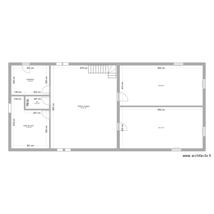 antoine jacky. Plan de 5 pièces et 162 m2