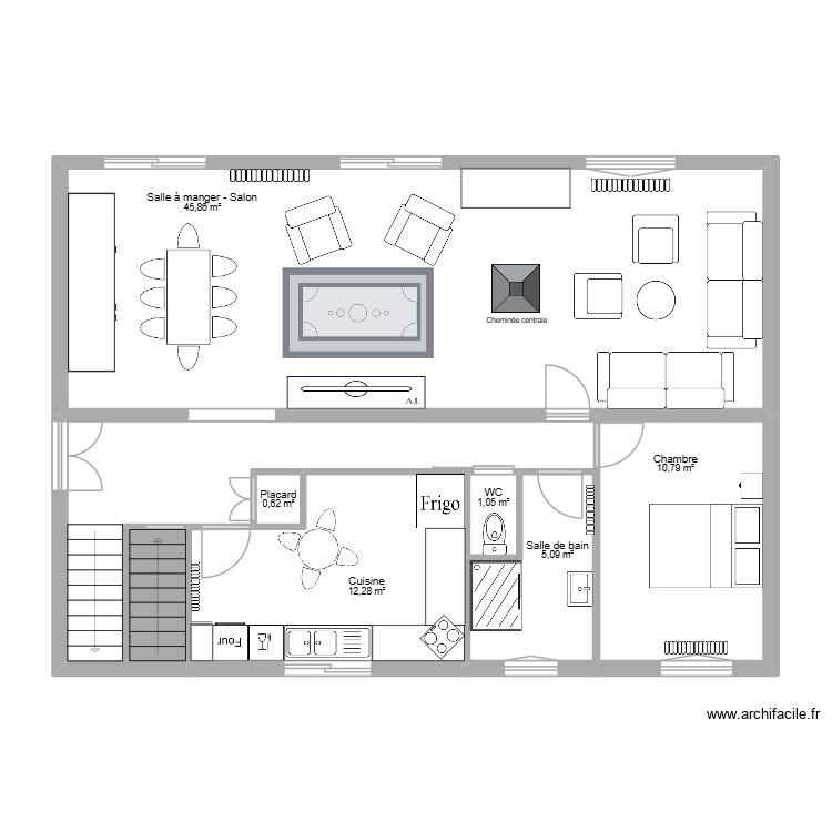 Rez de chauss&eacute;e. Plan de 0 pièce et 0 m2