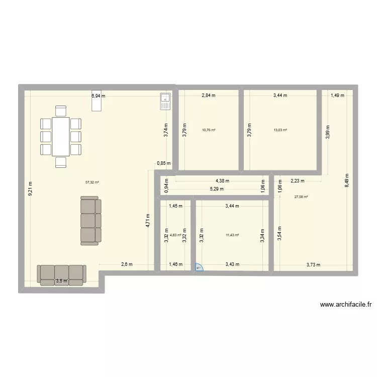 MAISON 2. Plan de 6 et 125 m² MAISON 2. Plan de 6 et 125 m²