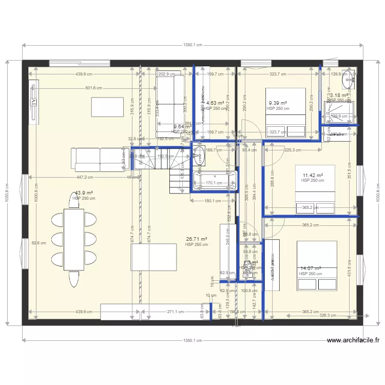 giettaz 33. Plan de 28 pièces et 506 m²