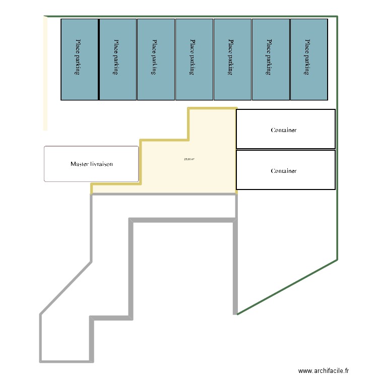 Blanchisserie 1. Plan de 1 pièce et 26 m2