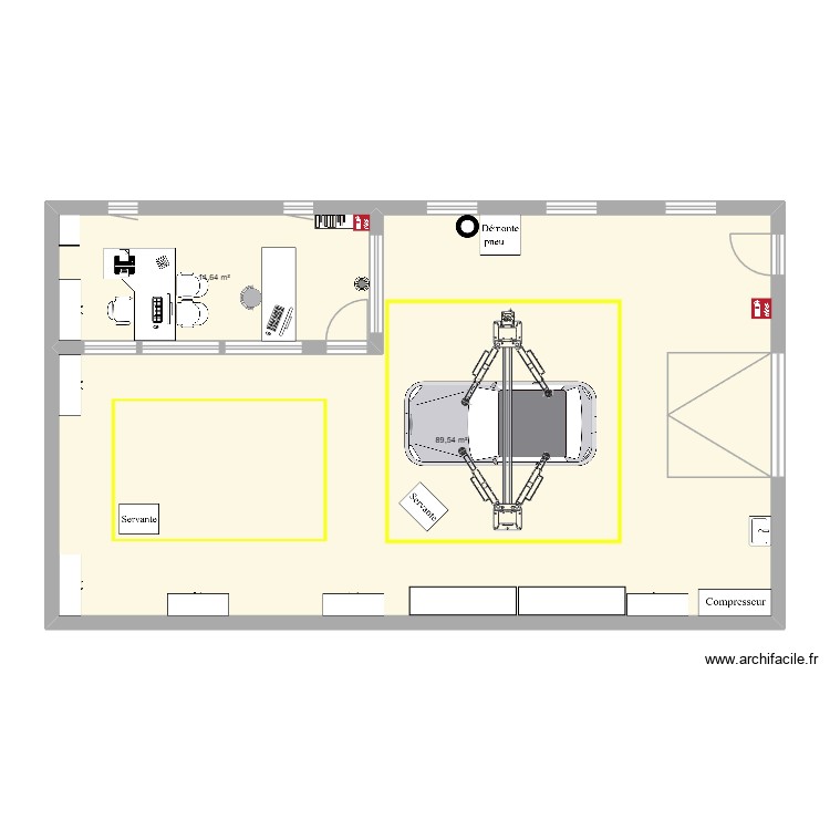 Garage automobile. Plan de 0 pièce et 0 m2 Garage automobile. Plan de 0 pièce et 0 m2