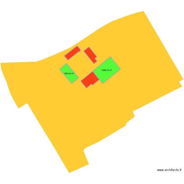 cadastre merckeghem. Plan de 5 pièces et 3105 m2