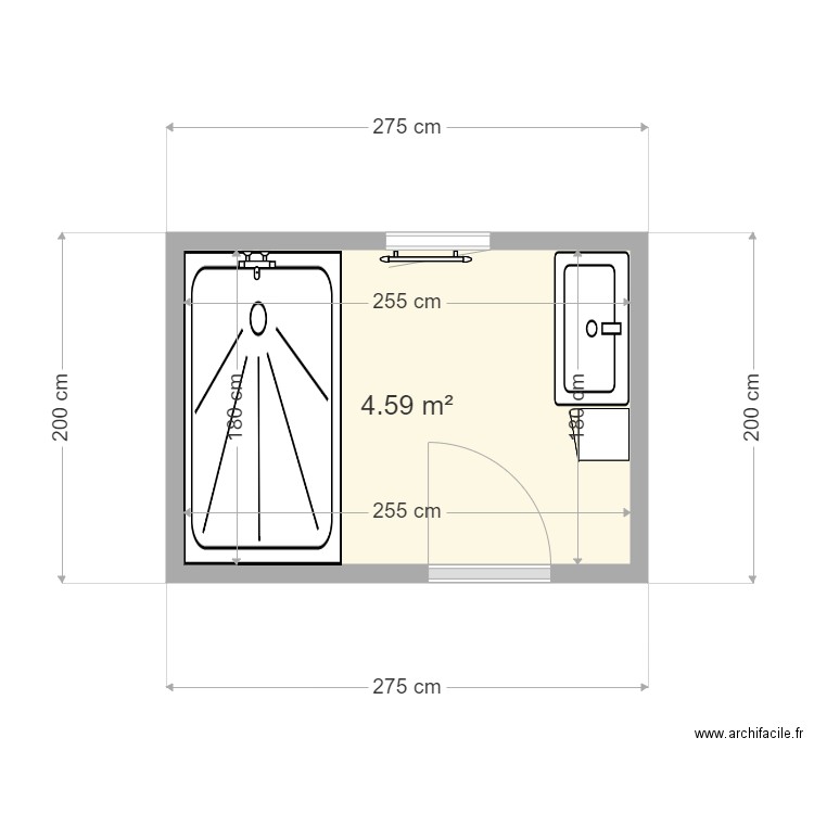 Encrenaz. Plan de 1 pièce et 5 m2