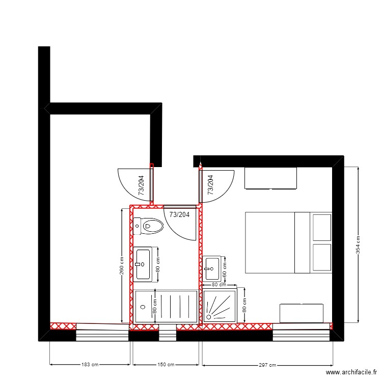 POLI SDB CHAMBRES. Plan de 0 pièce et 0 m2