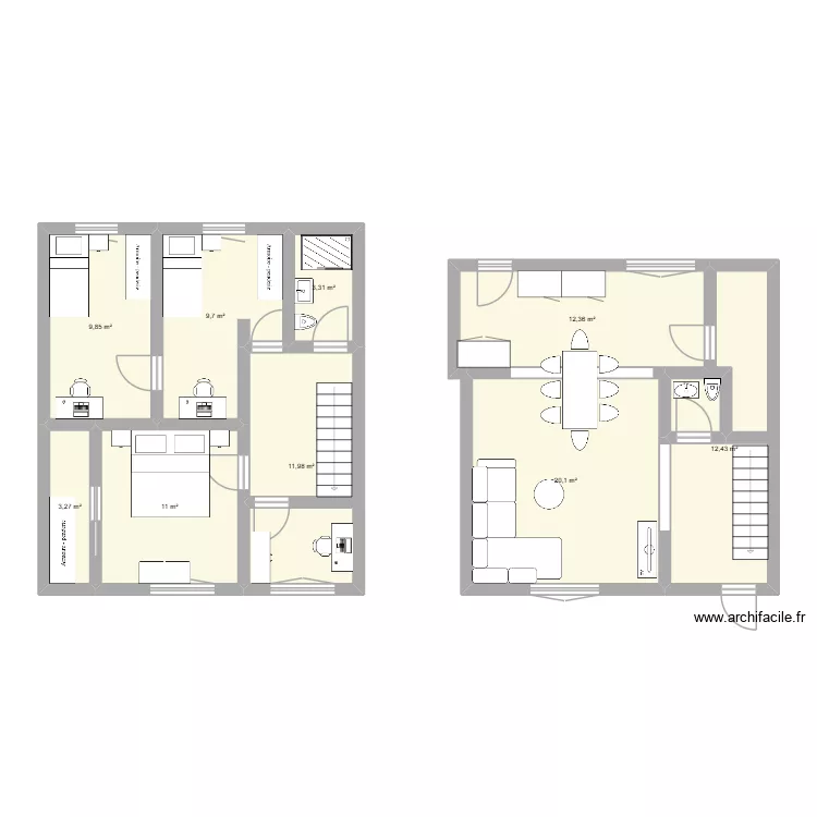 Rez-chauss&eacute;e Hyon 2. Plan de 