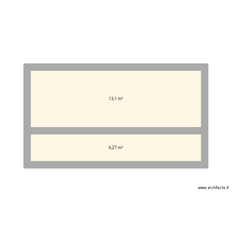 Mi casa. Plan de 2 pièces et 19 m2