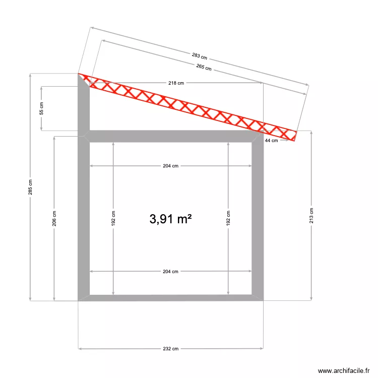 Maud coupe 1. Plan de 