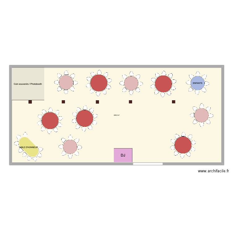 Salle mariage. Plan de 0 pièce et 0 m2