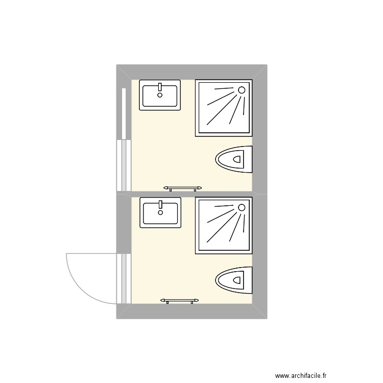 13 me Perigord PAGANNi. Plan de 2 pièces et 5 m2