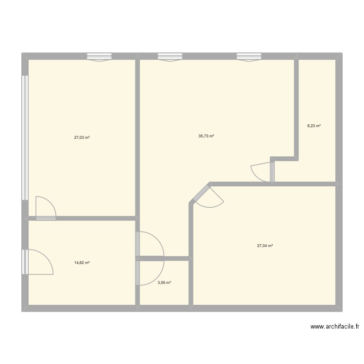 E SENCIA projet. Plan de 6 pièces et 116 m2