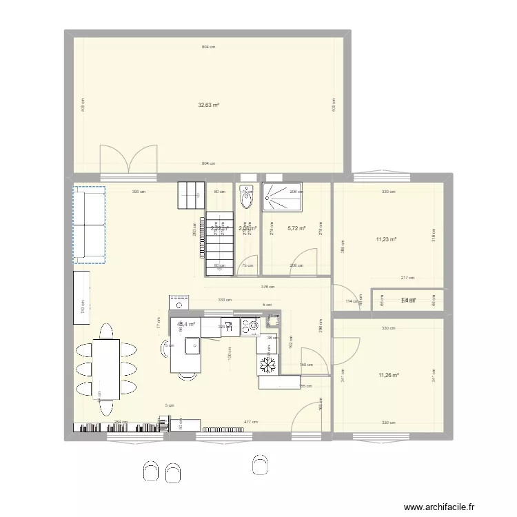 Maison Guy Moquet ouvert v5. Plan de 