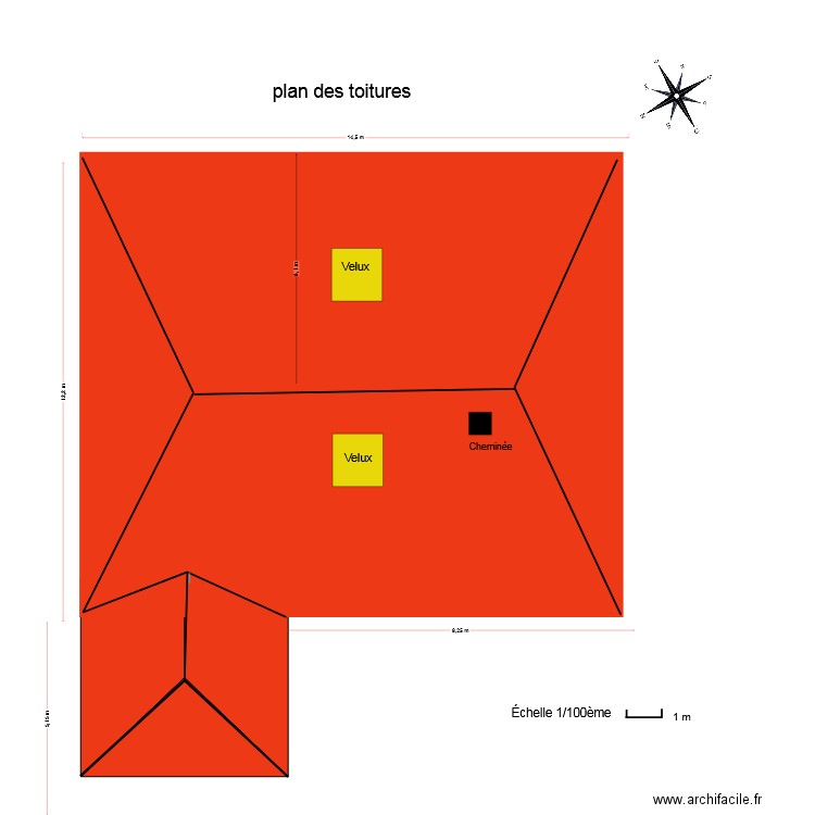 plan robecourt toiture. Plan de 8 pièces et 153 m2