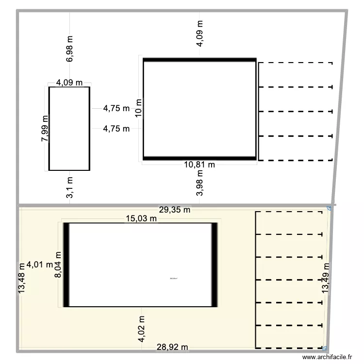 terrain implantation 3maisons hésingue. Plan de terrain implantation 3maisons hésingue. Plan de