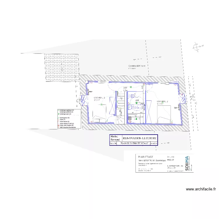 LETERTRE ETAGE. Plan de 