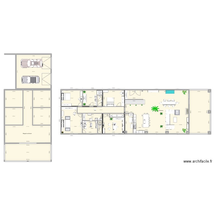 Villa Tarzan 39 test. Plan de 31 pièces et 677 m2