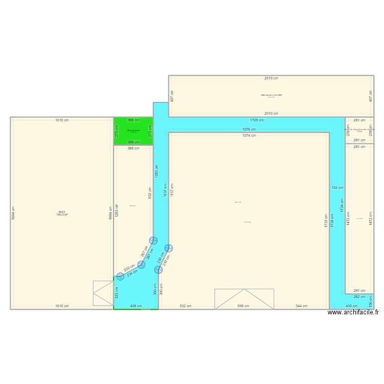 Installation zone chaudronnerie. Plan de 8 pièces et 754 m2