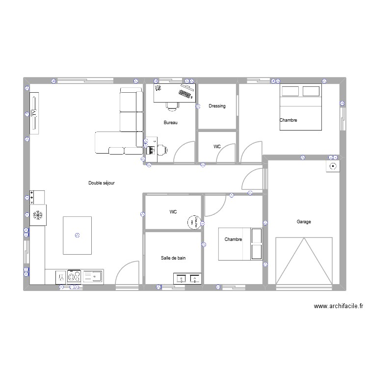 Maison prises. Plan de 9 pièces et 108 m2