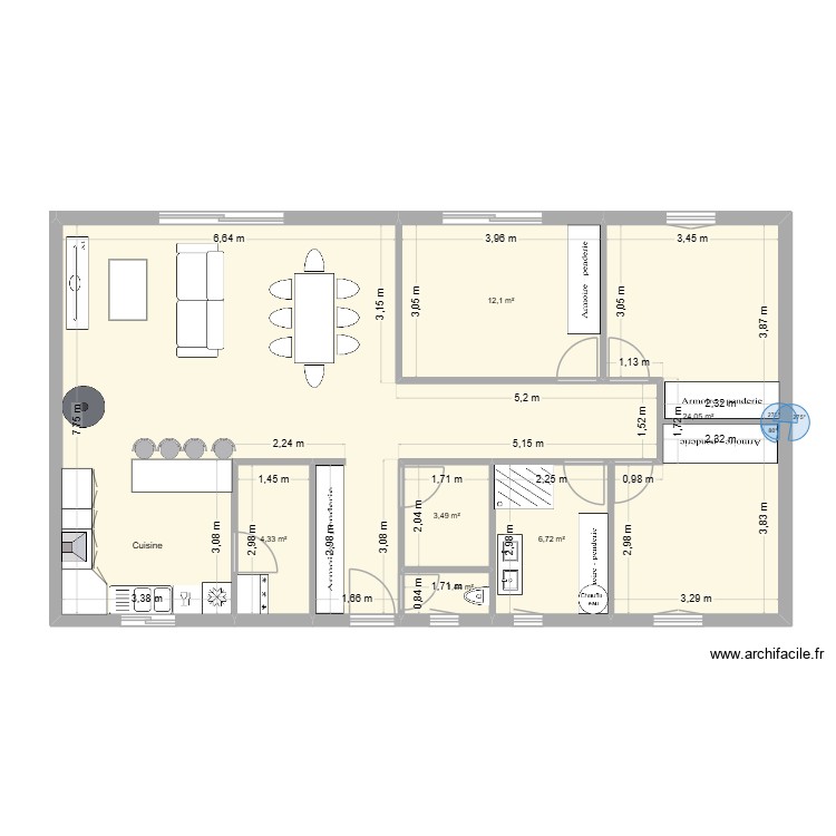 maison. Plan de 0 pièce et 0 m2