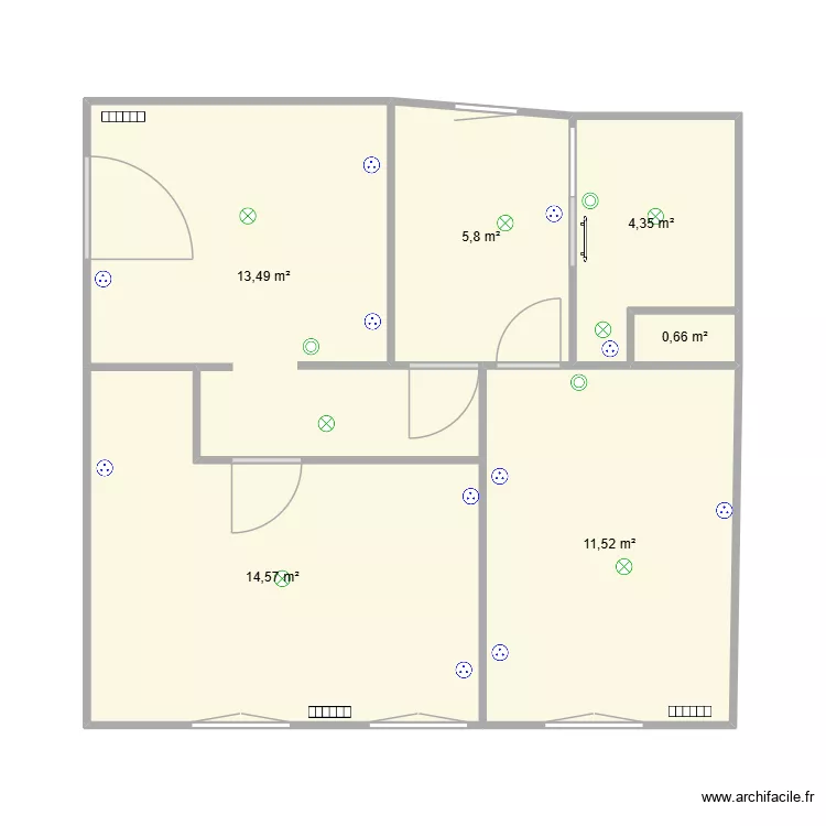 ETAGE. Plan de 6 et 50 m² ETAGE. Plan de 6 et 50 m²