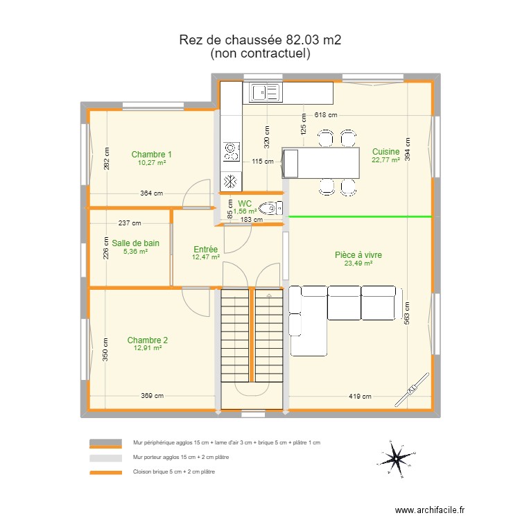 Tilleroyes projet appartements SCI. Plan de 41 pièces et 369 m2