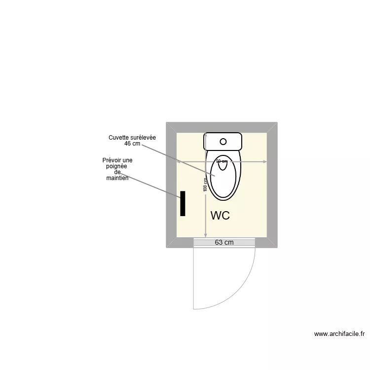 POPLINEAU WC . Plan de 
