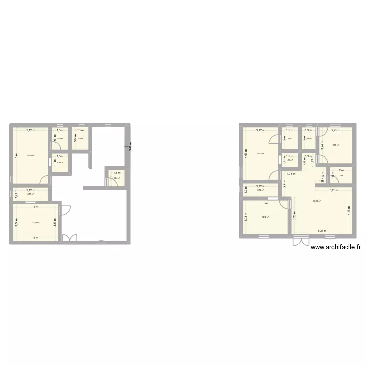MAHER. Plan de 17 Pièces et 125 m²