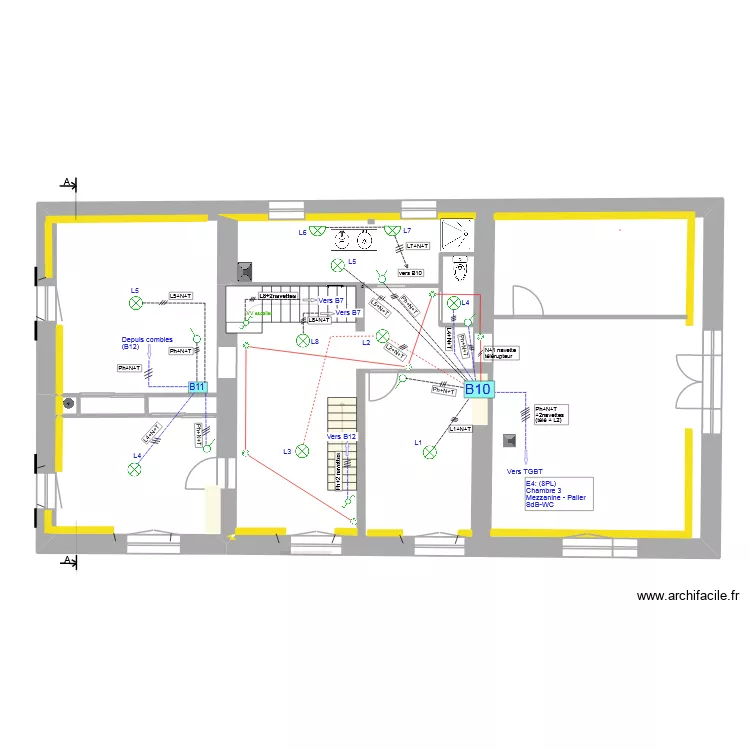 Etage_El&egrave;ctricit&eacute;_Eclairage_E4_V3. Plan de 