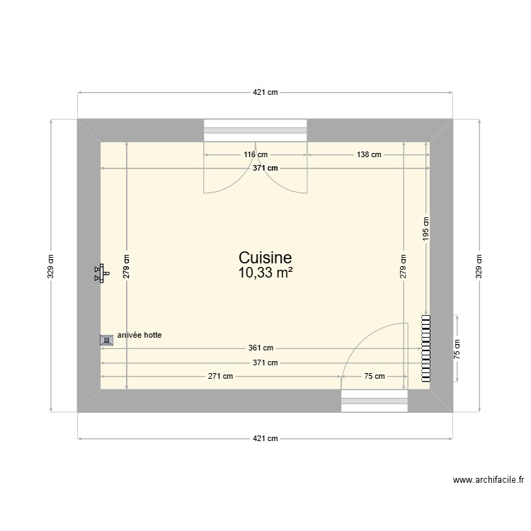 Cuisine. Plan de 0 pièce et 0 m2