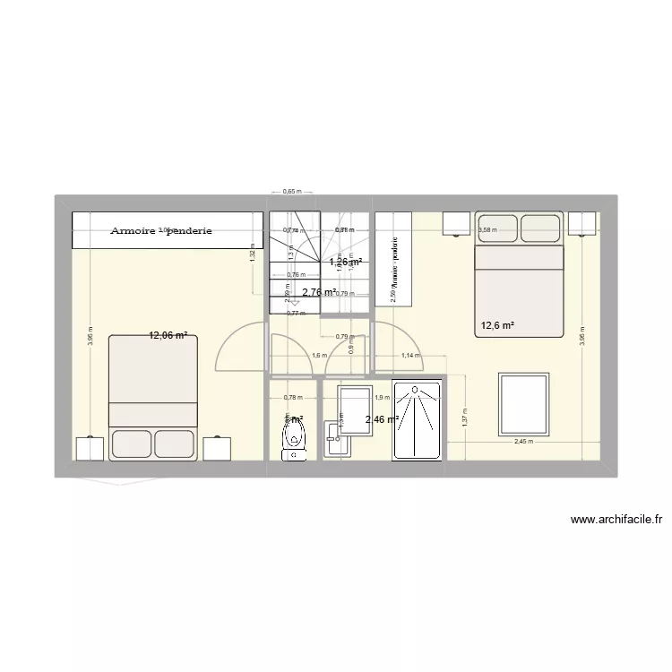 Projet Brayer - Pasquet Projet v1. Plan de 10 Pièces et 65 m²