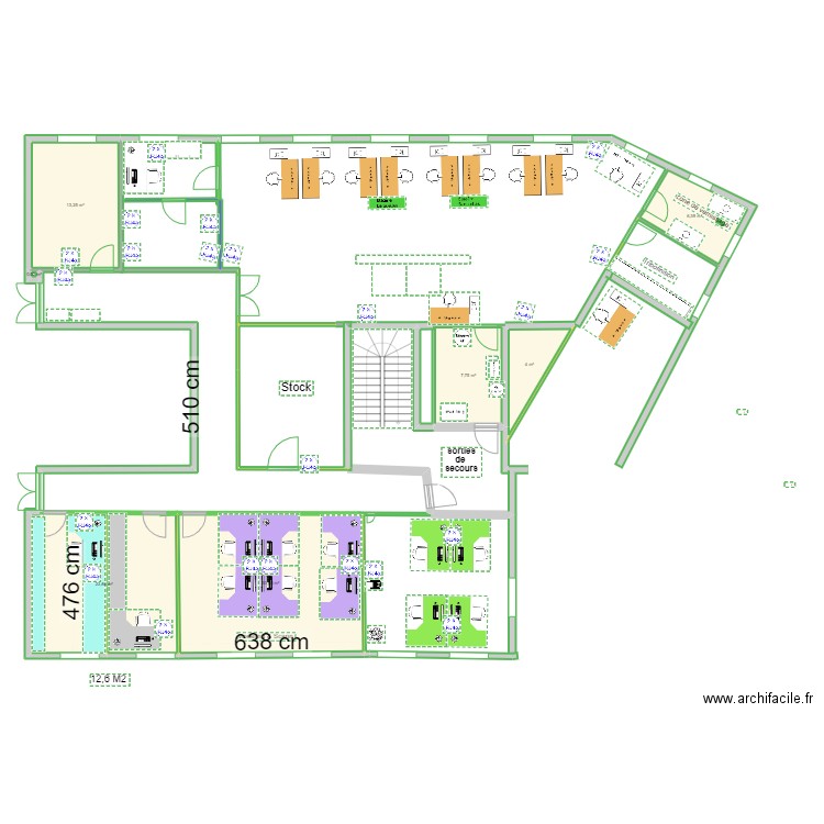 PROD EMBOUT VILLENEUVE LE ROI RJ45. Plan de 7 pièces et 86 m2