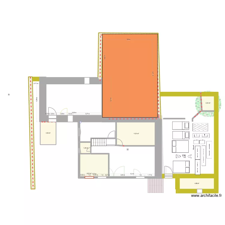 Portugal 2 étage 1.1. Plan de 8 et 41 m² Portugal 2 étage 1.1. Plan de 8 et 41 m²