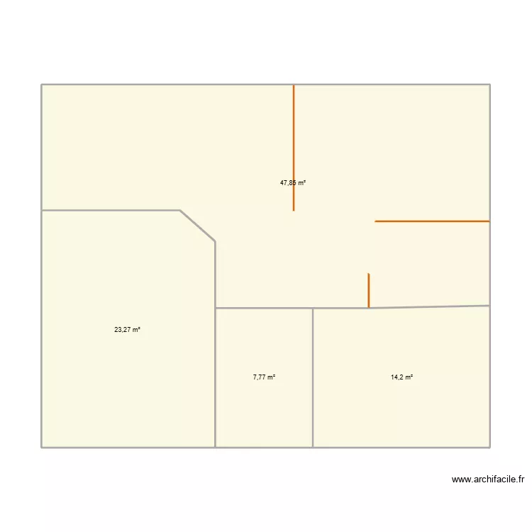Maison. Plan de 4  et 93 m²