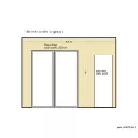 vue c&ocirc;t&eacute; droit ( parall&egrave;le au garage ) agrandissement mairie