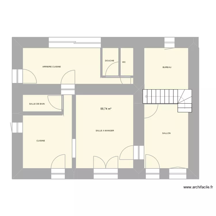 PLAN MAISON. Plan de 1  et 56 m²