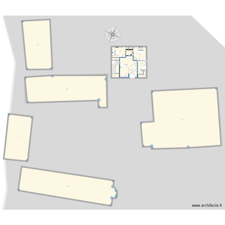 Le Puits Etage 4. Plan de 27 pièces et 1655 m2