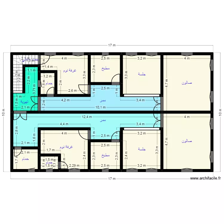 Plan 17X10 Client 27 95 11 75. Plan de 15  et 143 m²