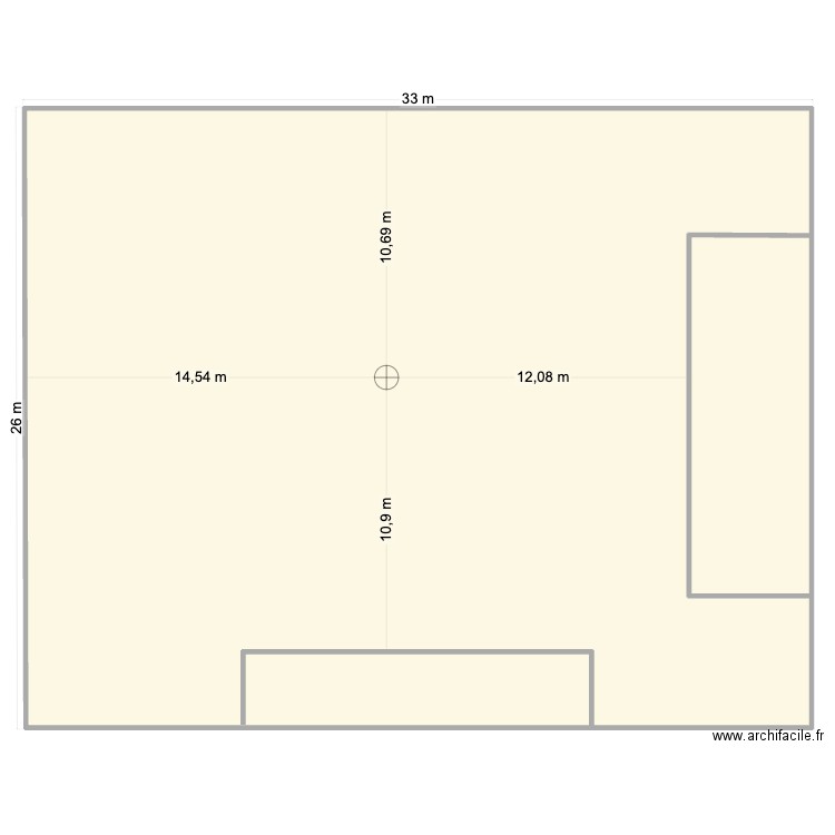 jce bat 2. Plan de 2 pièces et 838 m2