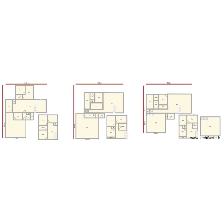 Projet 1. Plan de 53 pièces et 650 m2