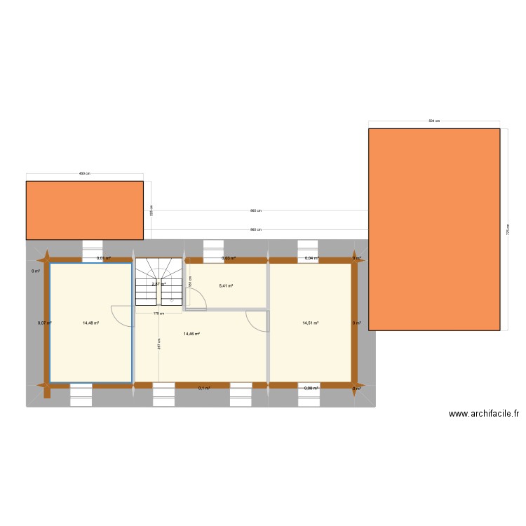 Maison Ploun. Plan de 13 pièces et 285 m2