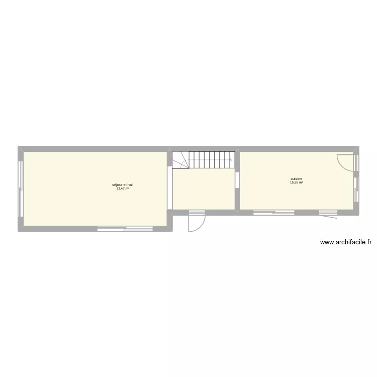 Plan 113 Ed Vaillant RDC. Plan de 2 et 49 m² Plan 113 Ed Vaillant RDC. Plan de 2 et 49 m²