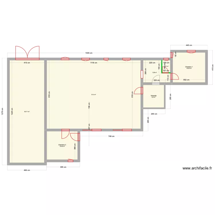 Villa Cuers 2. Plan de 