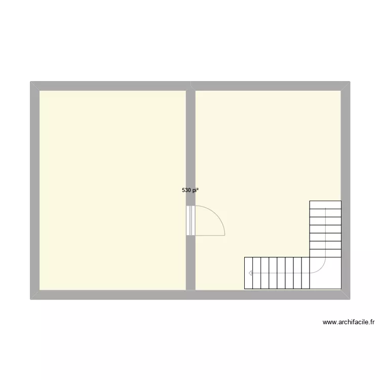 2 &eacute;tages. Plan de 